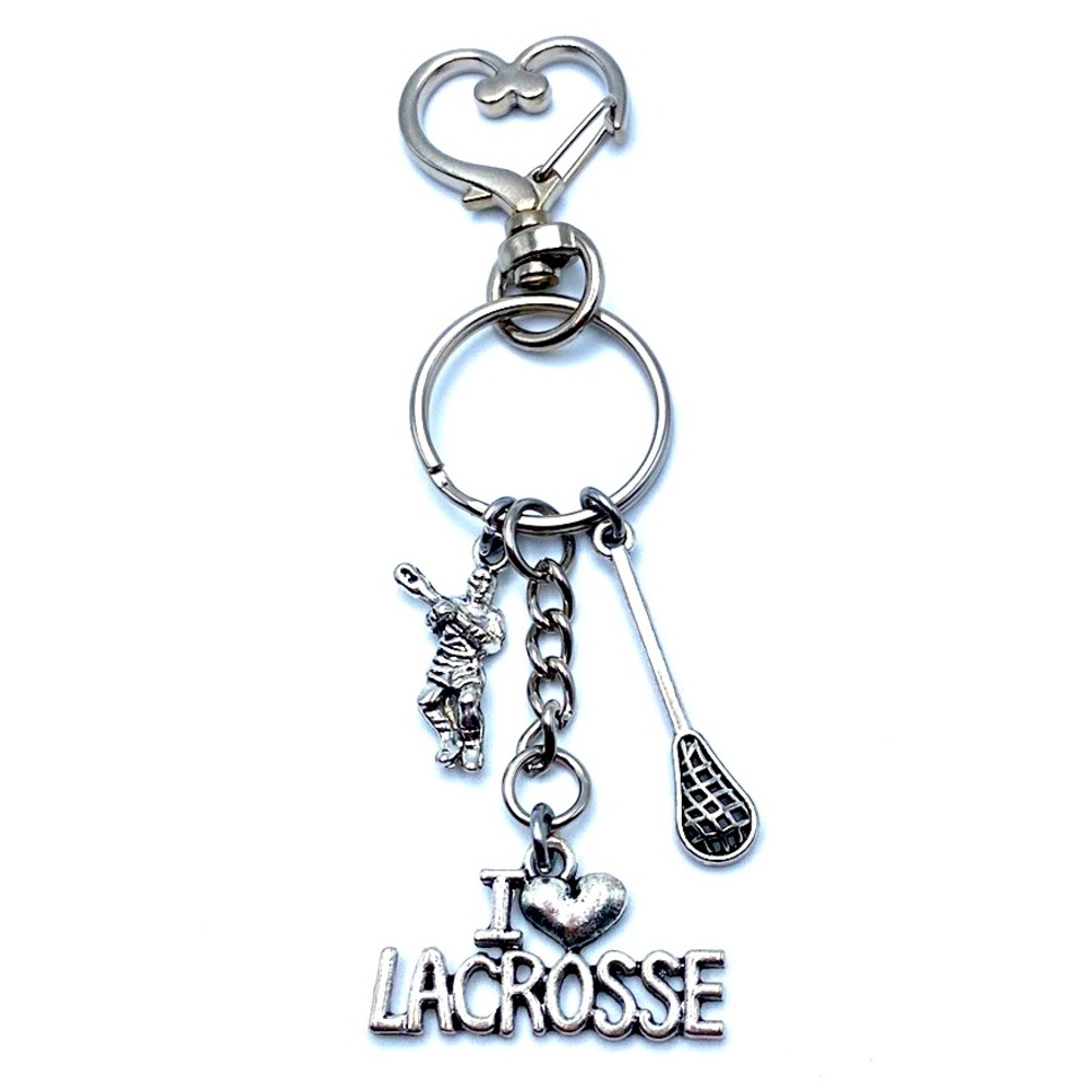 Lacrosse Keychain Bag Charm